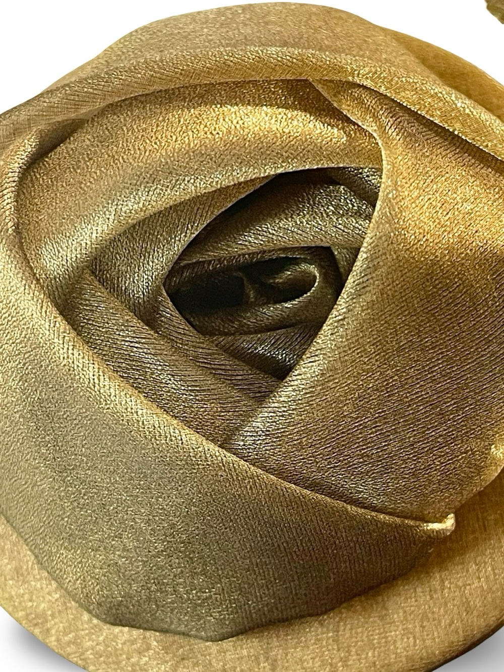 Mini Satin Evening Bucket Bag Single Handle Snap Closure in Metallic Gold - Picture 7 of 8